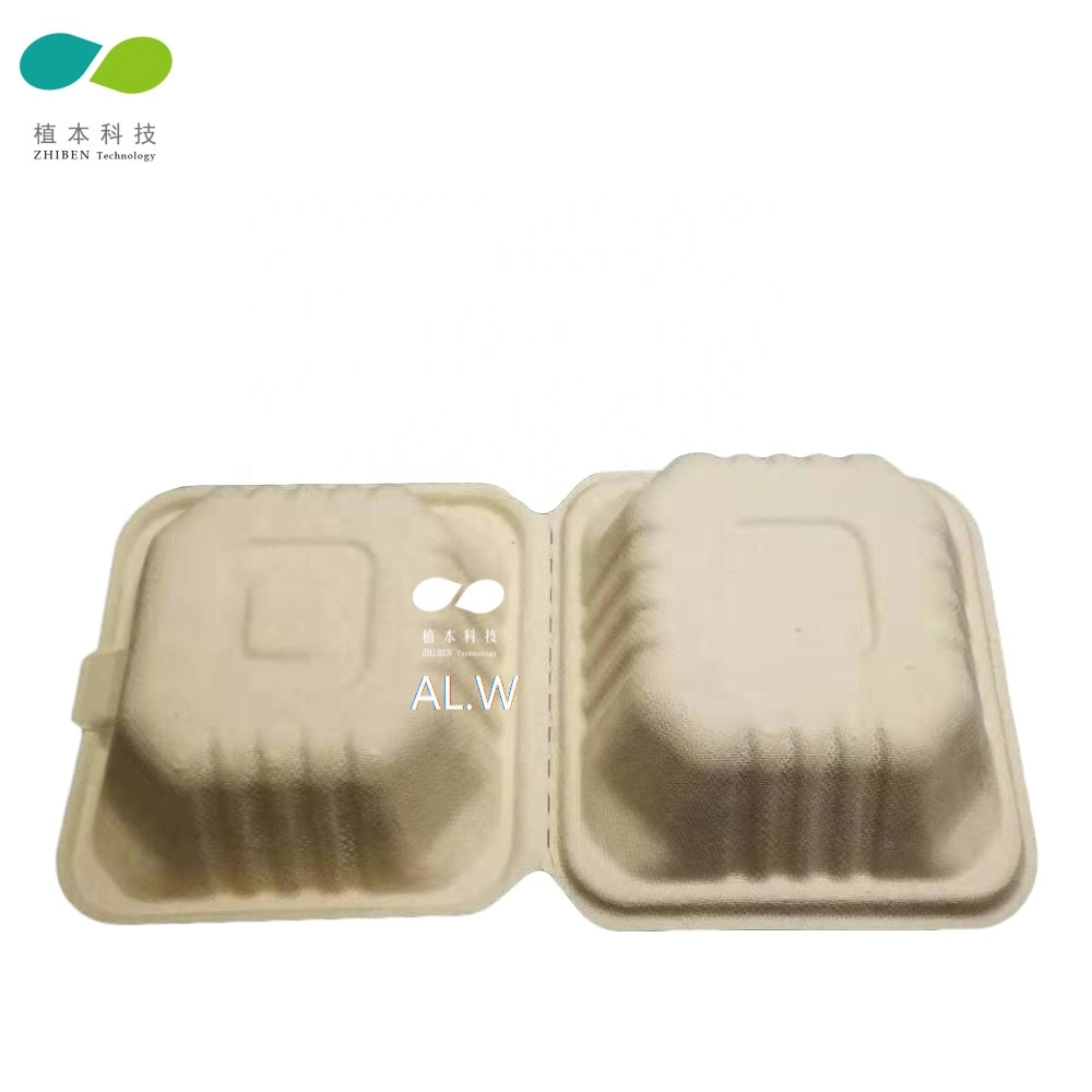Buy 100% Biodegradable Disposable Bamboo Paper Pulp Food Container from ...