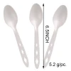 100 % Biodegradable Fork Knife Spoon 6.5 inch Cpla Cutlery Sets High Temperature Resistance Disposable Cpla Cutlery