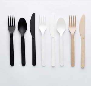 100% compostable cutlery cpla fork biodegradable cutlery cpla tea spoon knife