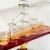Import 1000ml whiskey wine glasses decanter with stainless steel spigot liquor dispenser from China