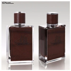 100ml Perfume Use Leather Covers, Glass Material Glass Perfume Bottles with Leather Caps