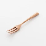 100%Wooden Flatware Set of 2 Fork and Spoon without Varnish for Fruit,Honey,Oat, Breakfast