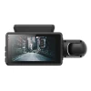 1080P Front 480P Inside Cabin Car Dash Camera 3.5inch  IPS Dashboard Cam 4 IR LEDs driving recorder for Uber Taxi