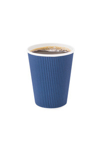 12 oz Midnight Blue Paper Coffee Cup - Ripple Wall - 3 1/2&quot; x 3 1/2&quot; x 4 1/4&quot; - 500 count box