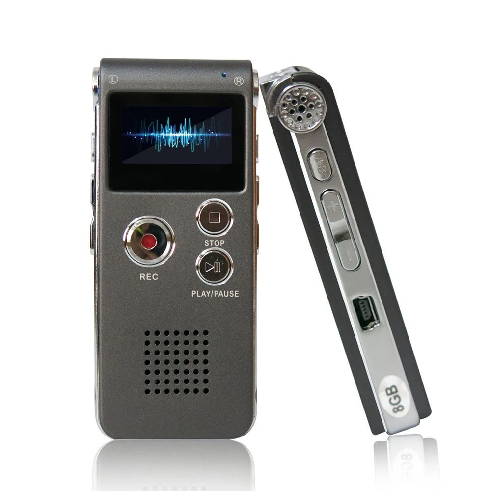 128X64 OLED display voice recorder long time recording mini digital voice activated voice recorder