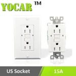 15 amp 125v 60HZ ground fault electrical outlet gfci safety outlet
