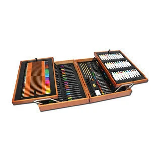 174-Piece Deluxe painting and drawing Art Set in wooden box for kids