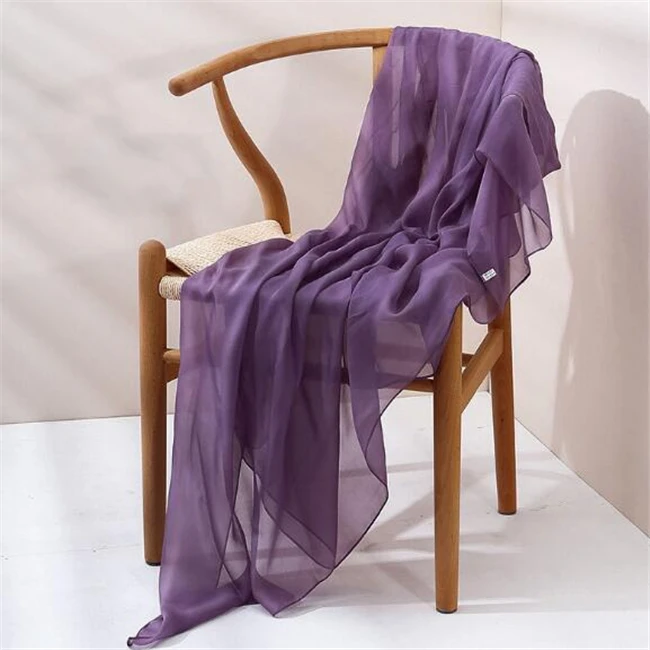 18 Colors Dyed Smooth Popular Great Silk Scarf for Elegant Women Gift