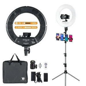 18 Inch Led Bi-color Ring Light for Selfie Tiktok Studio Youtube Photography with Tripod Stand CM1708M