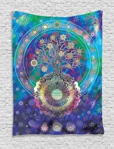 2 Size Wall Decorative Hanging Tapestries National Style Destiny Tree Towel Beach Meditation Yoga Mat