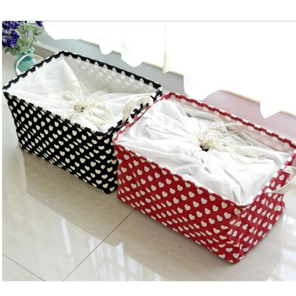 2016 portable storage basket with string drawstring rectangular laundry bag basket collapsible storage bag