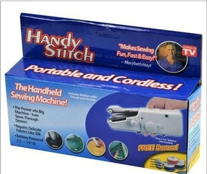 2017 Mini Portable Handheld sewing machines Stitch Sew needlework Cordless Clothes Fabrics Electric Sewing Machine Stitch Set
