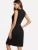 Import 2018  female European and American style  single-breasted sleeveless V-neck slim career dress from China