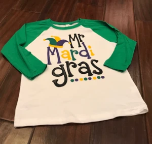 2018 mardi gras raglan little boy holiday raglan mardi gras green sleeve t shirt for boys