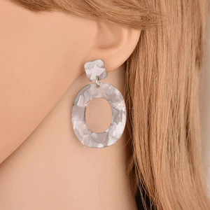 2018 New Design acrylic resin Drop Earring jewelry wholesale