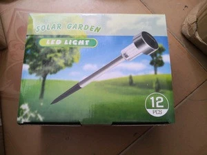 2018 Promotion rechargeable energy saving Plastic outdoor Path yard Lawn Jardin Luz LED pillar Solar Garden Lights