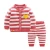 Import 2019 baby autumn and winter new striped heart sweater set wholesale from China