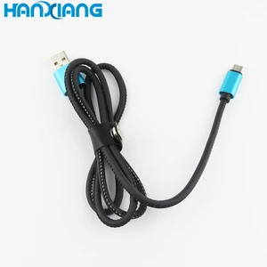 2019 High End Phone Accessories Unique Design High Quality PU Leather usb Data Cables