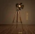 Import 2019 loft natural wood tripod stand lamp searchlight head floor lamp for living room with e27 bulb from China