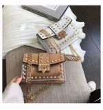 2020 candy sweet super cute purses riveting PU leather bags ladies handbag