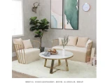 2020 Hot sale luxury  home gold metal back net velvet sofa chair set hotel chair