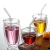Import 2020 NEW High Quality Drinking Glass Cup Double Wall Tea Cup Transparent Glass Clear Glass with Lid and Straw custom from China