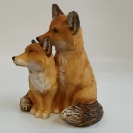 2021 most popular sculpture home decoration resin arts craft small animal figurines decoration resin fox statue