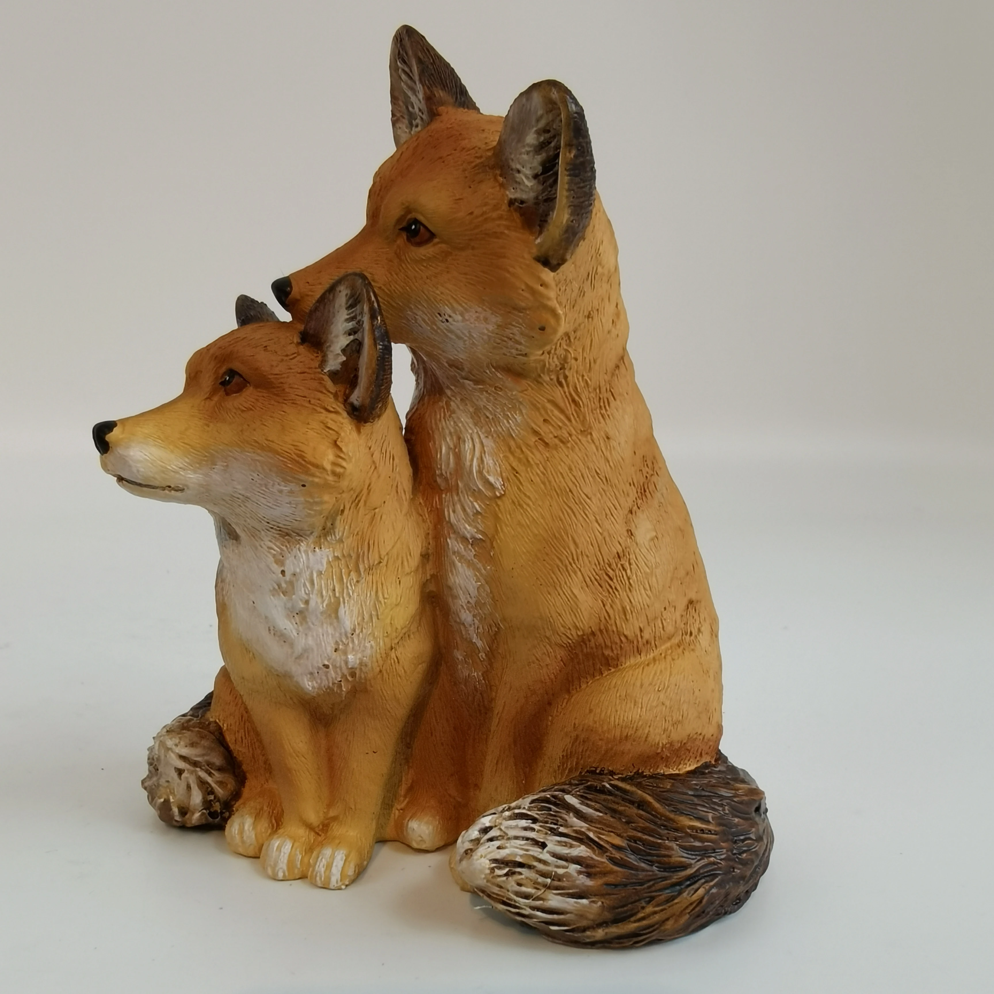 2021 most popular sculpture home decoration resin arts craft small animal figurines decoration resin fox statue