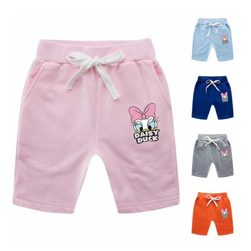 2021 New Boys Shorts Summer Children&#x27;s Shorts 100% Cotton Cartoon Pocket Elasticity Girls Shorts Children&#x27;s Casual Beach Pants