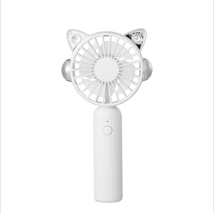 Buy 2021 New Cat Ears Handheld Small Fan Mini Portable Outdoor Mute ...