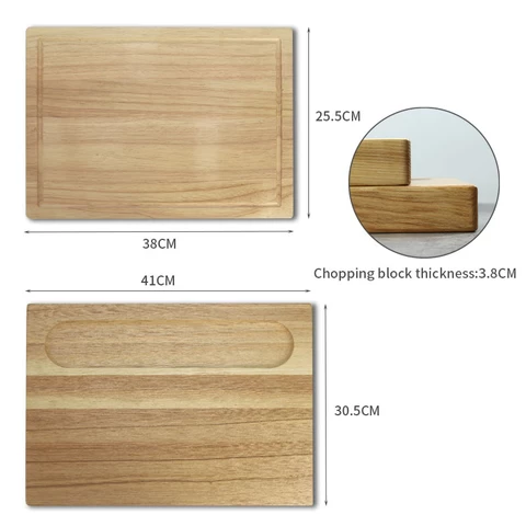 2021 New desgin Multifunctional Rubber Wooden Cutting Board Chopping Blocks Wooden Server