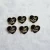 Import 24K Gold Black Hard Enamel Heart Shape Girl Power Brooch Pin High Quality from China