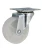 Import 2.5 inch white PP furniture casters with swivel and brake wheels from China