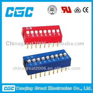 2.54mm 6 positions mini piano type dip switch