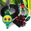 25m DIY Micro Drip Irrigation System Plant Self Automatic Watering Timer Garden Hose Kits With Adjustable Dripper