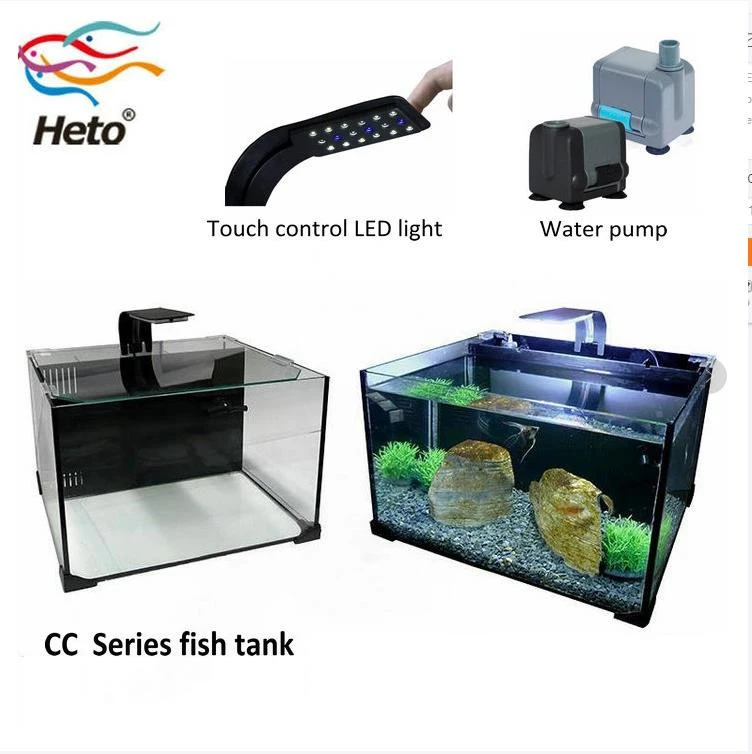 27L,New style Glass sponge filter aquarium tanks for shop with aquarium plant light