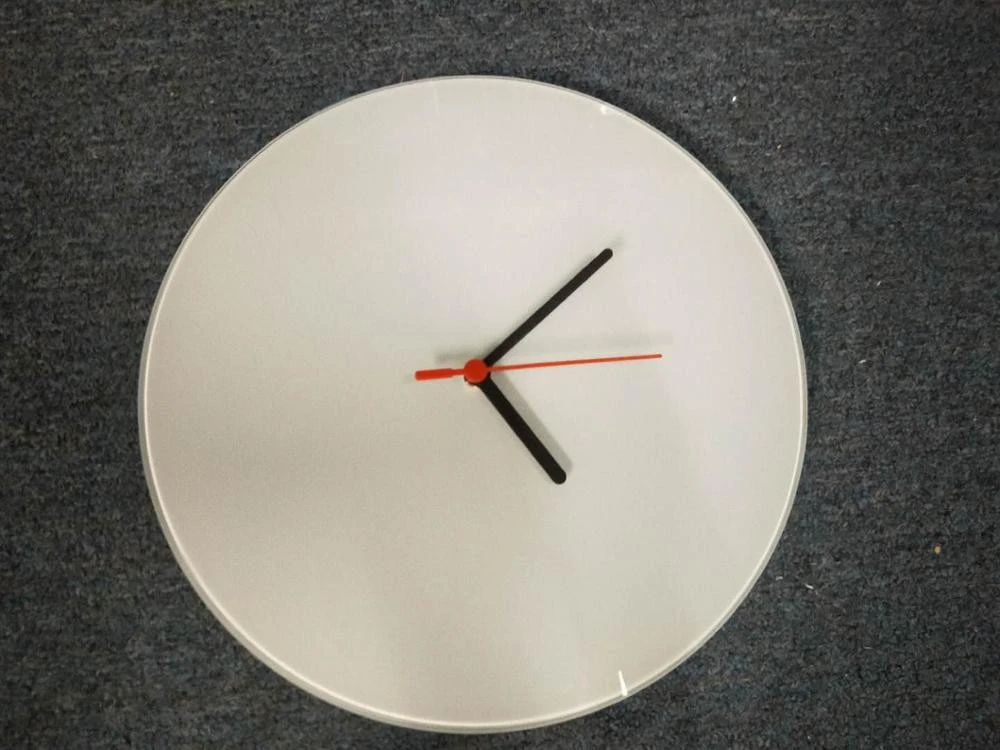 29 cm Sublimation blank glass Wall  Clock For 3D sublimation  Heat Press machine  Printing