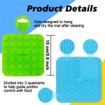 3-Grid Silicone Pet Licking Bowl Anti-Choke Eating Mat for Cats and Dogs Slow Food Feeder for Pet Bowls & Feeders