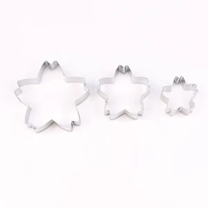 3 pcs/set Cherry Blossoms Petal Cutters Set Stainless Steel Fondant Cake Cookie Decorating Tools
