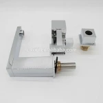 3 pieces square brass massage spa bath tub faucet with square hand shower