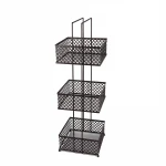 3 Shelves FreeStanding Vertical Metal Bathroom Storage Organizing Storing Hand Towels Body Lotion,Facial Tissues,Bath Salts Rack