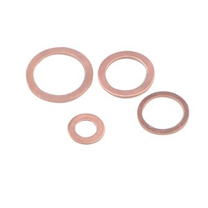 300pcs red copper gasket plain washer  m5-m20 red copper oil seal washer set