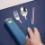 Import 304 Stainless Steel Cutlery Set Student Korean Spoon Chopsticks Fork Japanese Pull-out Portable Tableware Three Piece Set from China
