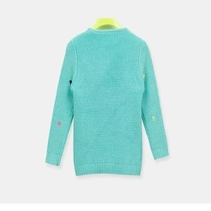 30%Cotton,70% acrylic fabric girls sweater children clothing factory