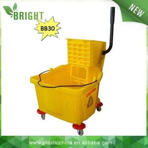 30liter plastic cleaning tools trolley mop wringer bucket