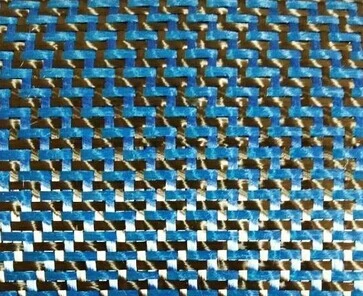 3K 185gsm Carbon Fiber Fabric with 1500D Aramid Weaved W-Pattern Cloth