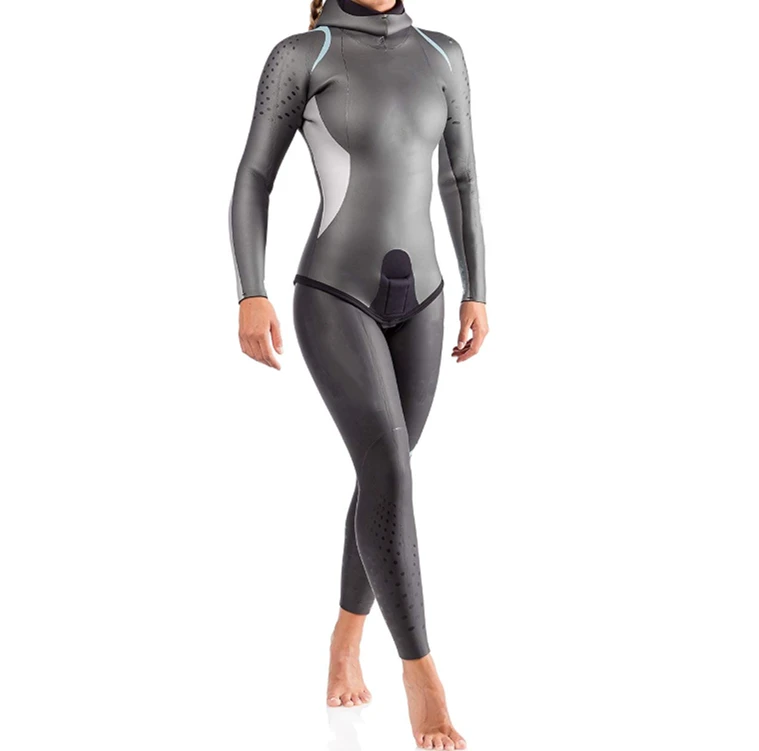 3mm High Quality Neoprene Women Yamamoto Material 2 Piece Smooth skin split spearfishing wetsuit
