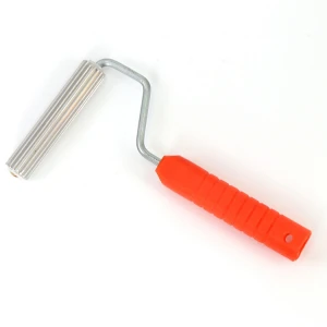 4" High Quality Paint Roller Brush Embossing Plastic Handle Painting In Brush