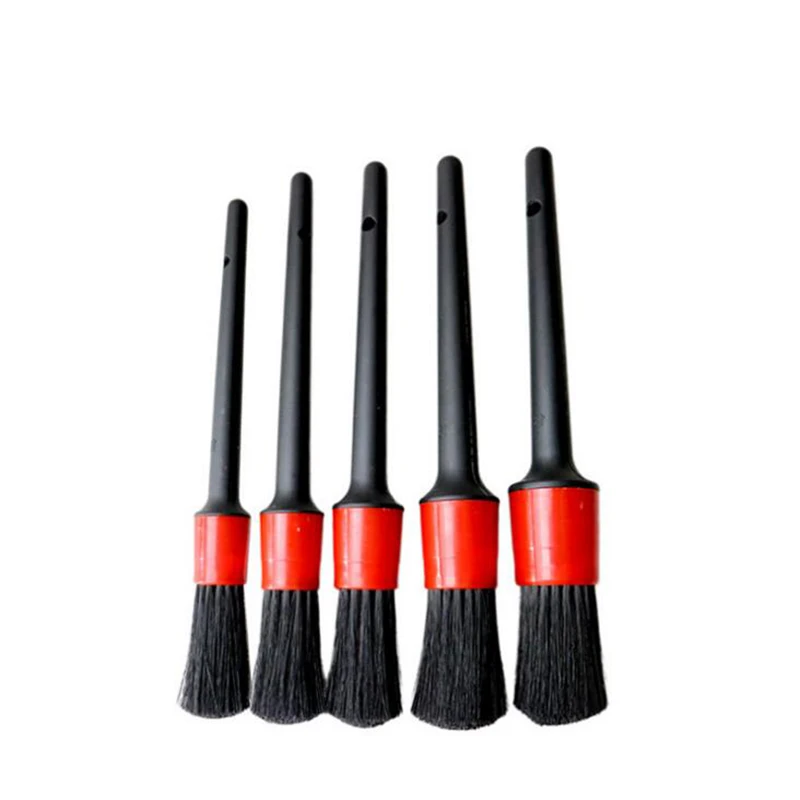 5 pcs Soft Bristle Hair Brush Set  Car Detailing Brush  Wheel  Air condition Cleaning Tool Detail Brushes