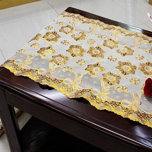 50CM Vinyl Gold/Silver long lace /Gold lace table runner/doily